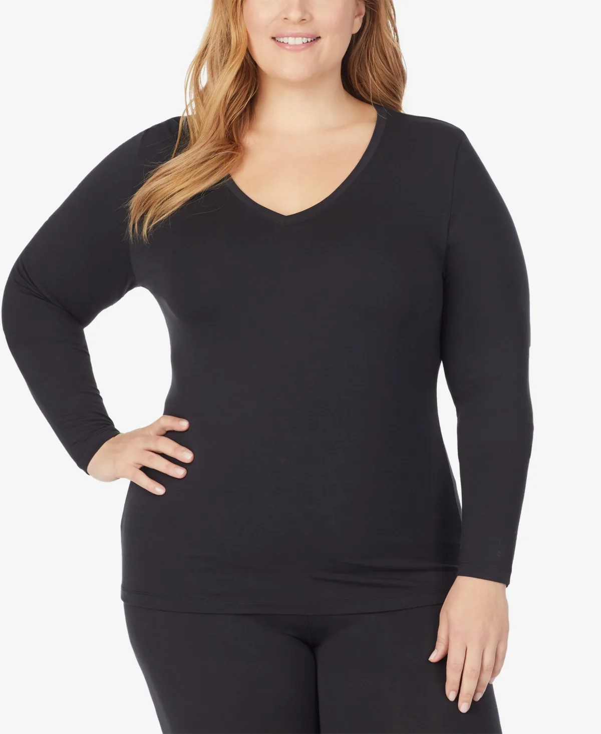 Softwear with Stretch V-Neck Top by Cuddl Duds