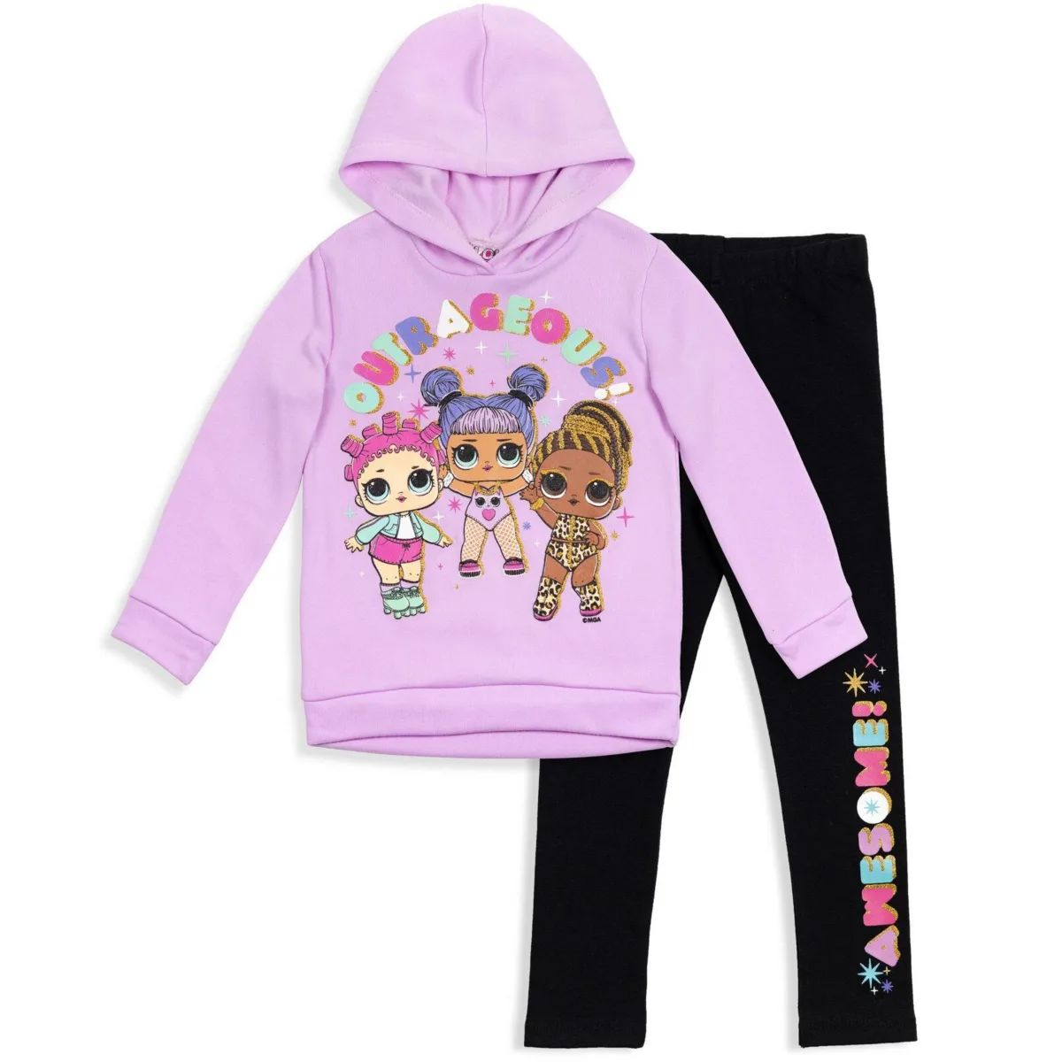 Pullover Fleece Hoodie and Leggings Outfit Set by L.o.l. Surprise!