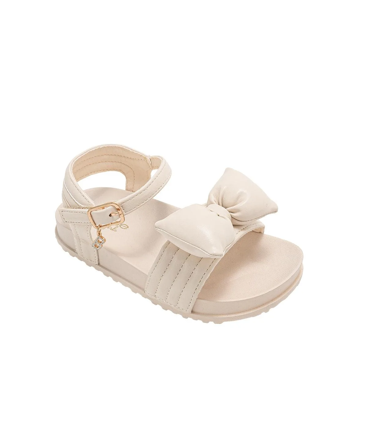 Footbed Sandals - Lightweight Comfort & Adjustable Strap with Puffy Bow Detail by Bebe