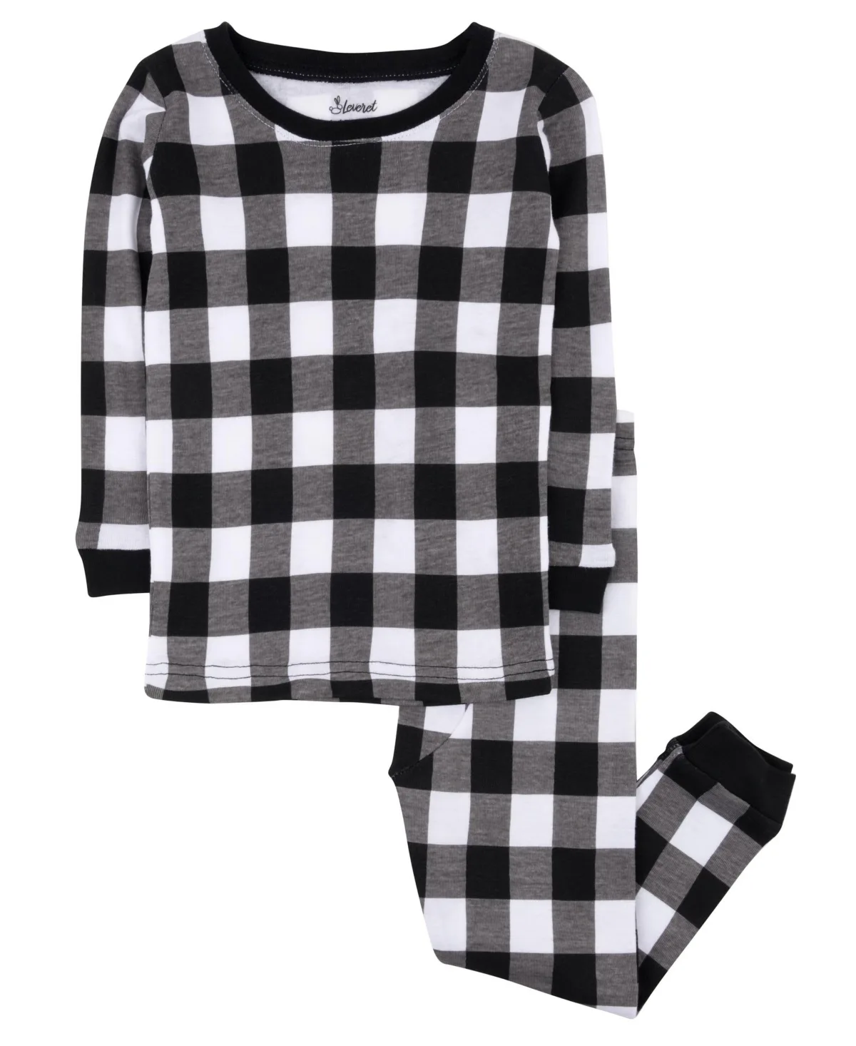 Two Piece Cotton Plaid Holiday Pajamas by Leveret