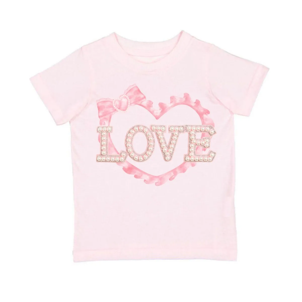 Pearl Love Patch Valentine's Day Short Sleeve T-Shirt by Sweet Wink