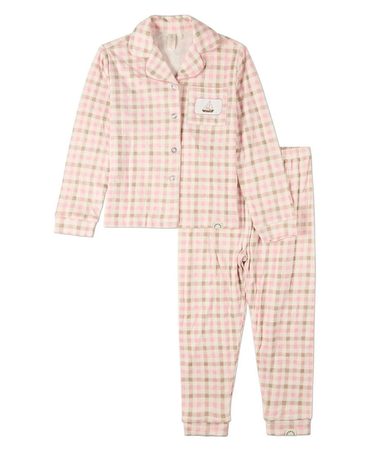 "Let Your Dreams Set Sail" Pointelle Plaid Lounge Set by Memoi