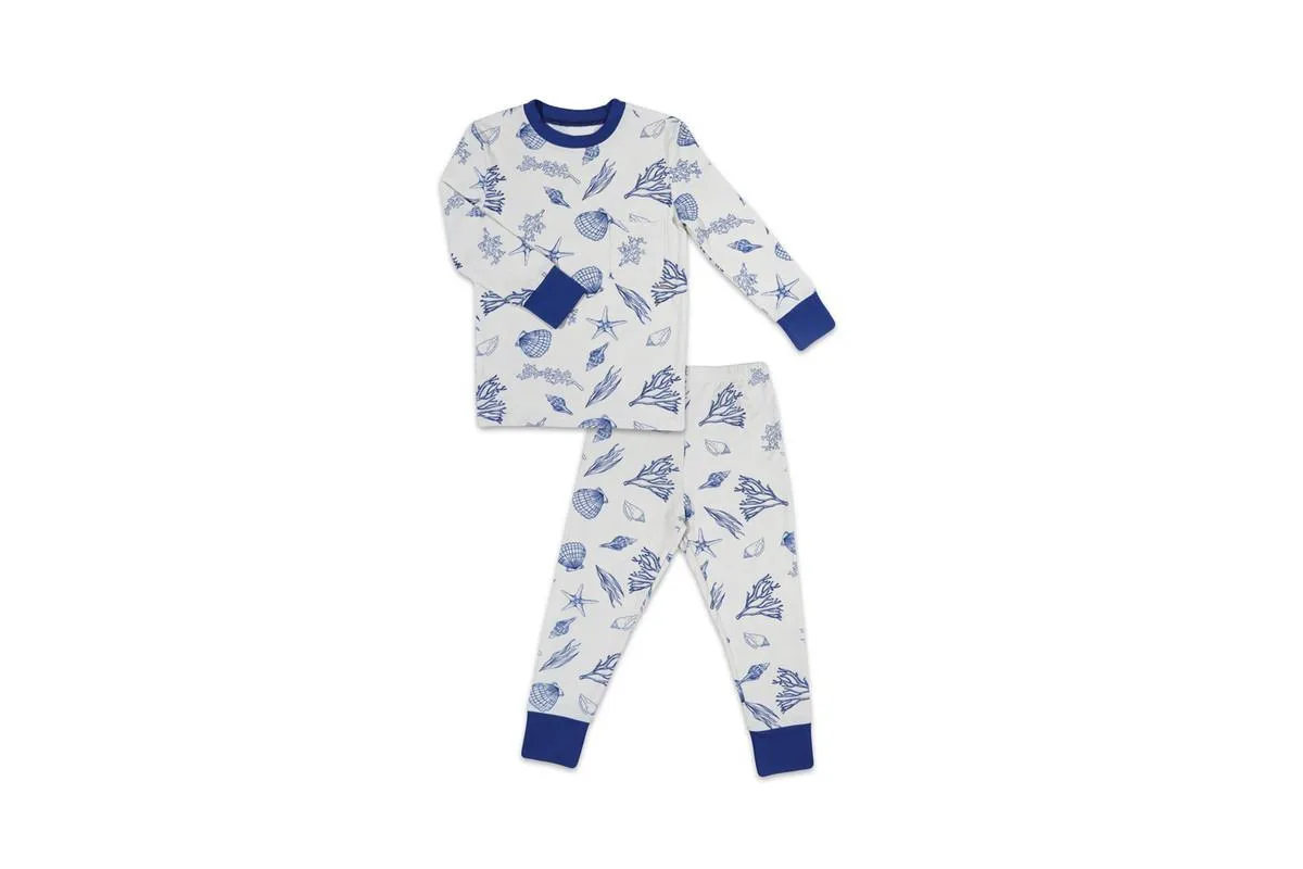 Emerson Fitted Long Sleeve Two-Piece Pajamas by Everly Grey