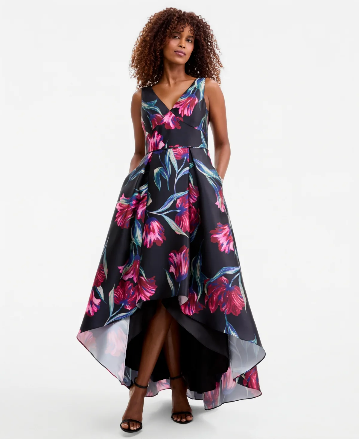 Printed Sleeveless Midi Dress
