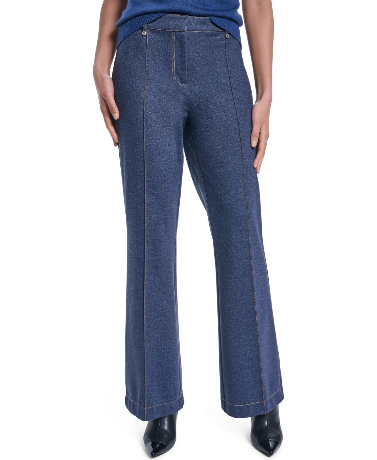 Straight-Leg Mid-Rise Pants by Karl Lagerfeld Paris
