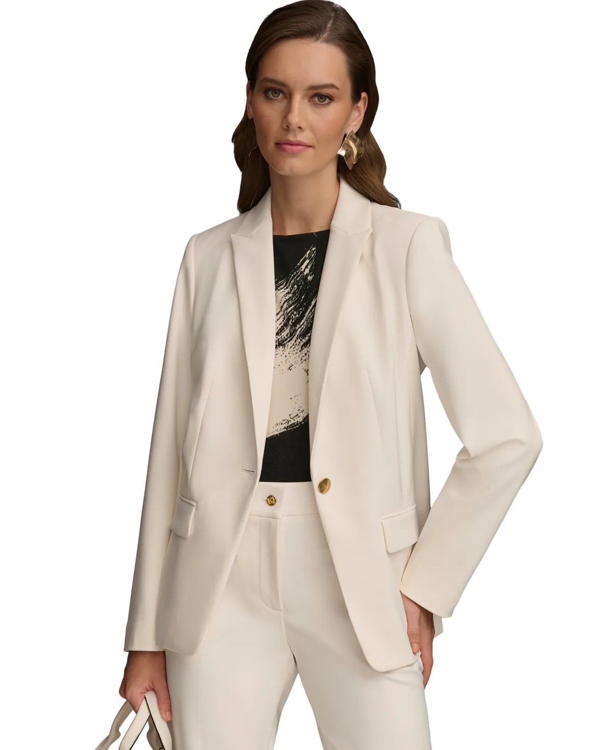 One Button Blazer by Donna Karan New York