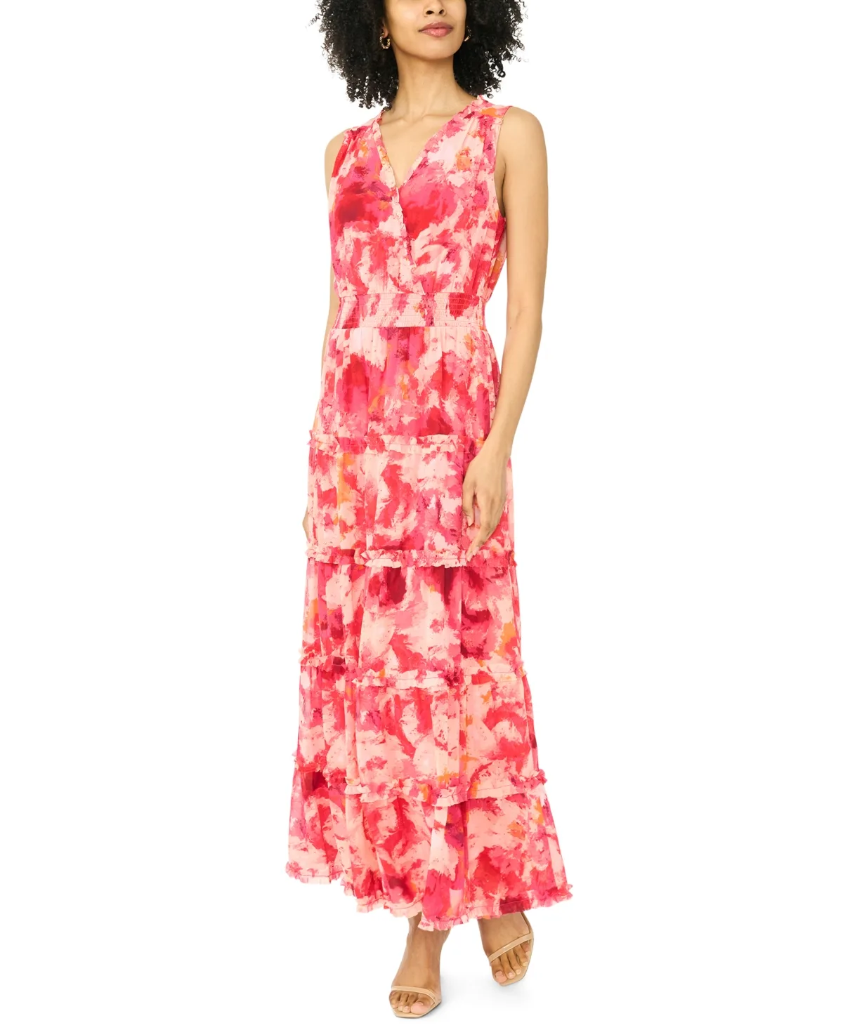 Sleeveless Surplice Neck Maxi Dress