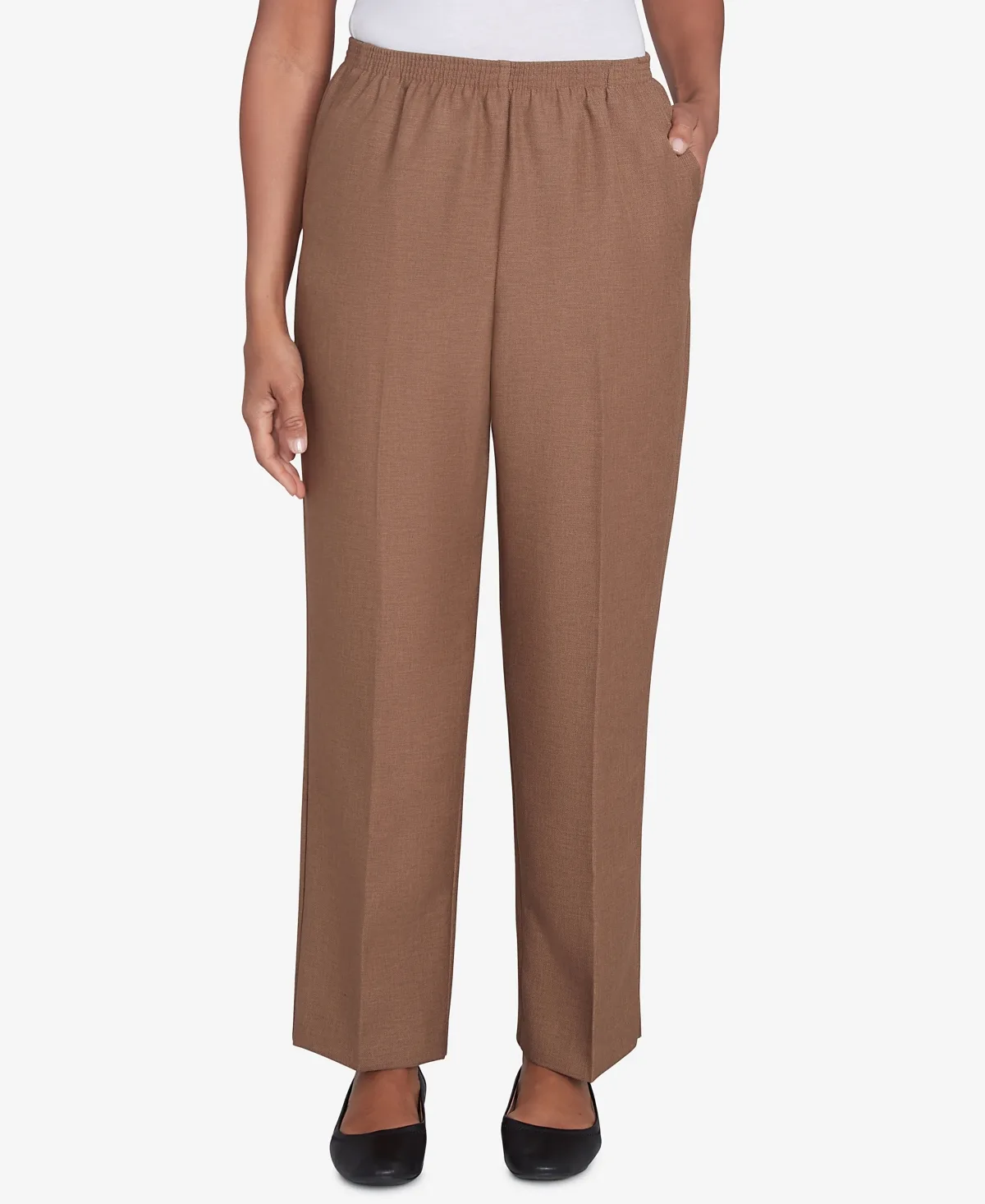 Classic Textured Proportioned Medium Pant by Alfred Dunner