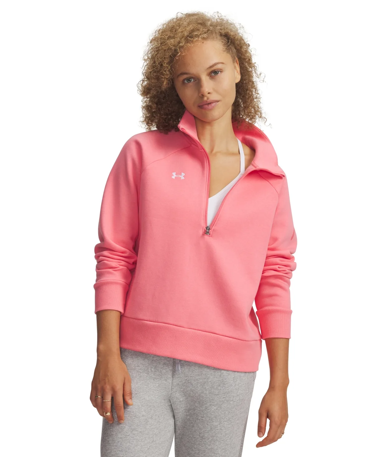 Rival Fleece Mock-Neck Half-Zip Sweatshirt by Under Armour