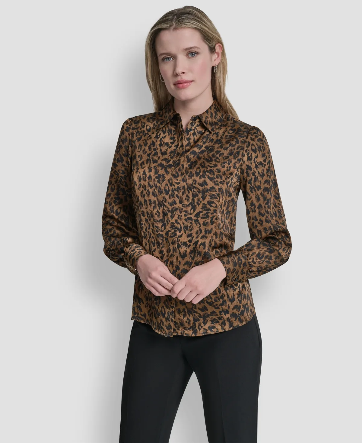 Princess Seamed Long-Sleeve Blouse by Dkny
