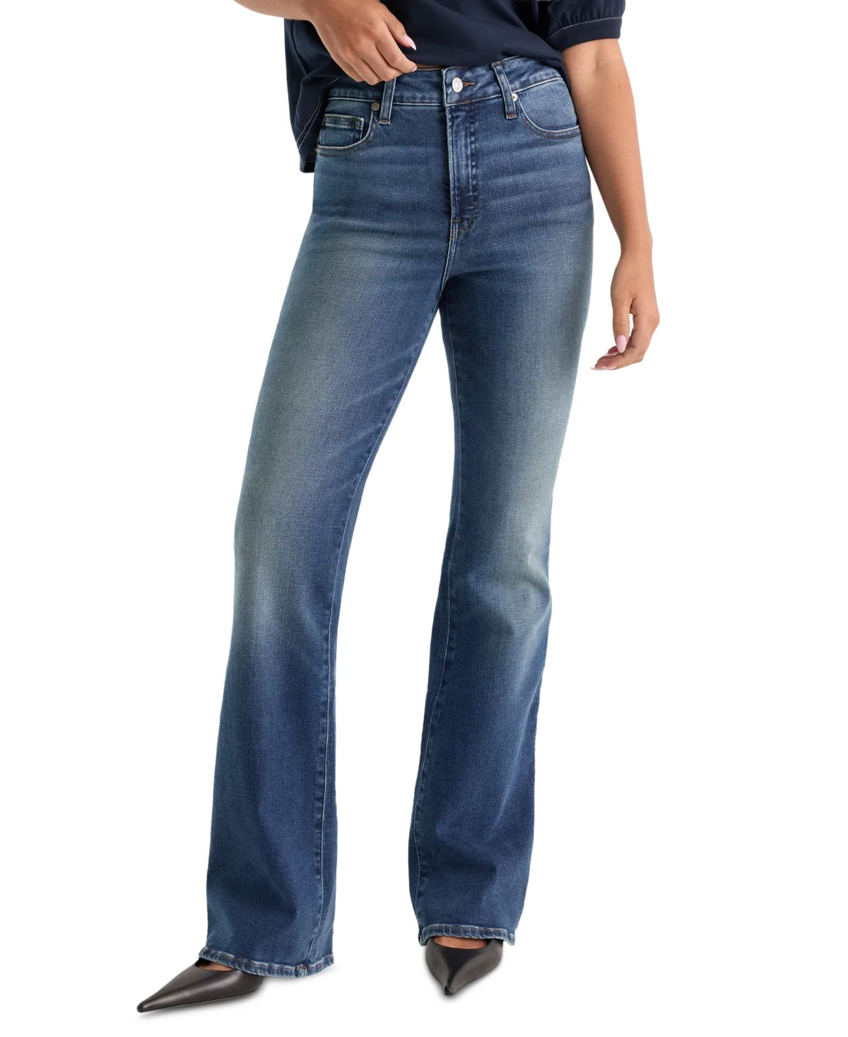 High-Rise Slim Bootcut Jeans