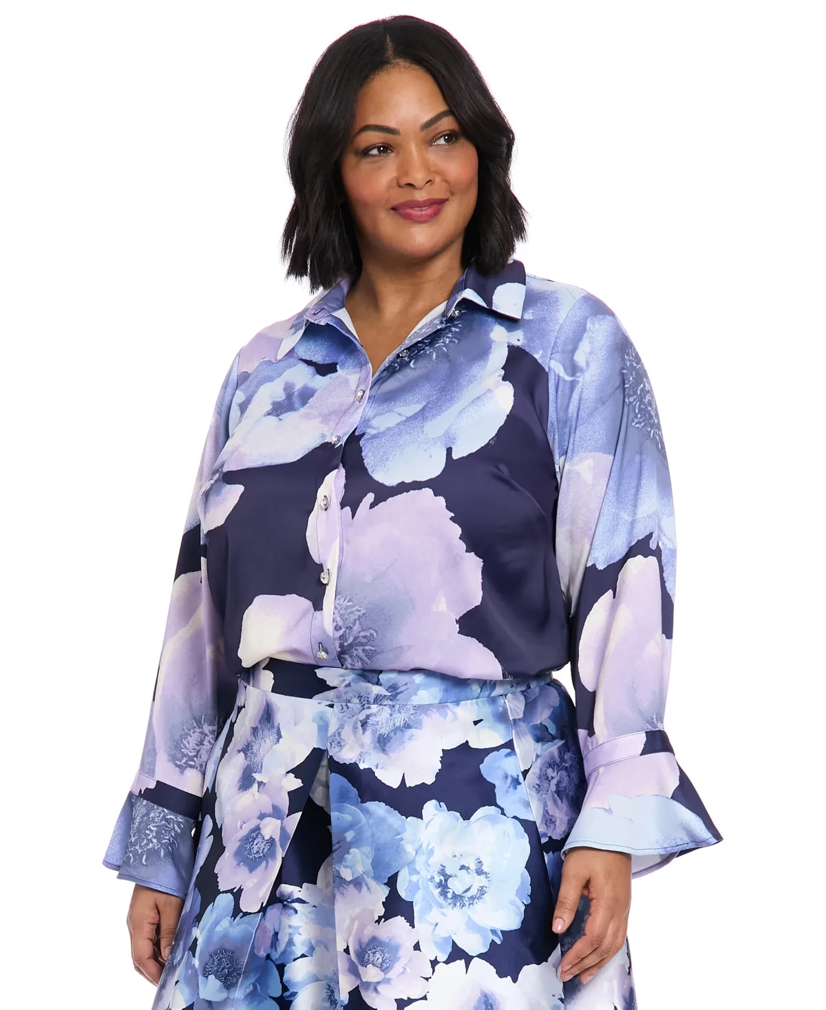 Floral-Print Blouse by Muse