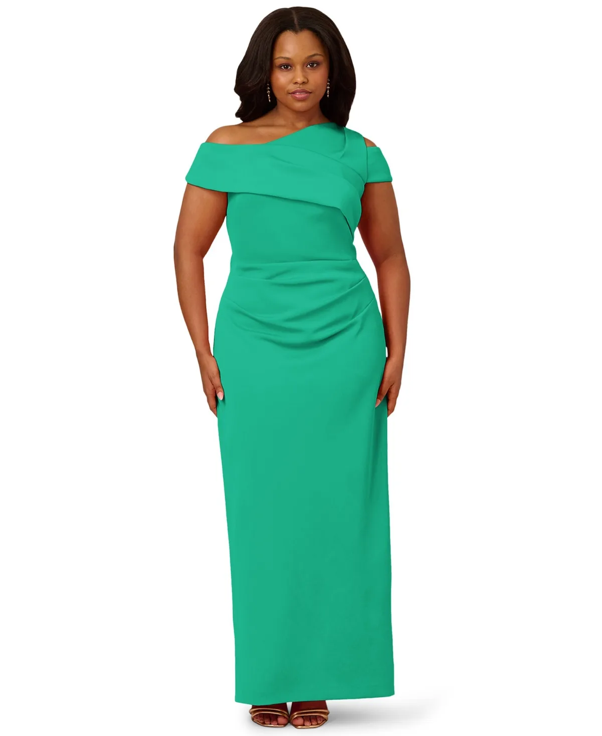 Asymmetrical Draped Gown by Adrianna Papell