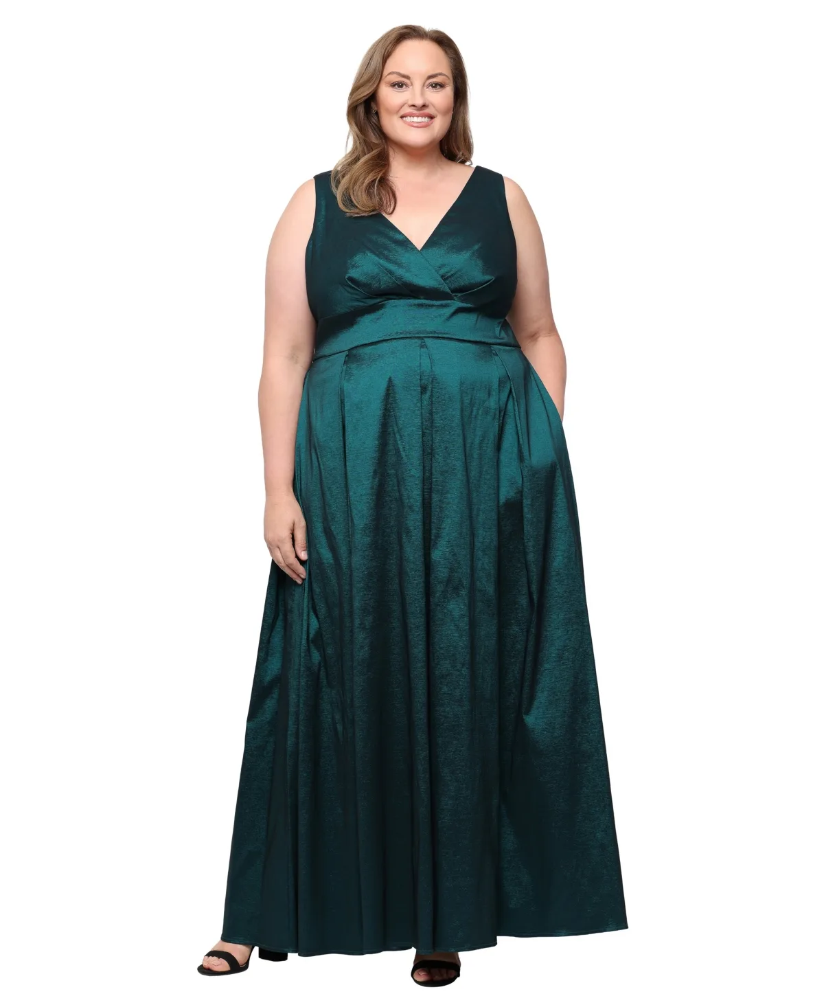 Sleeveless Taffeta Ball Gown