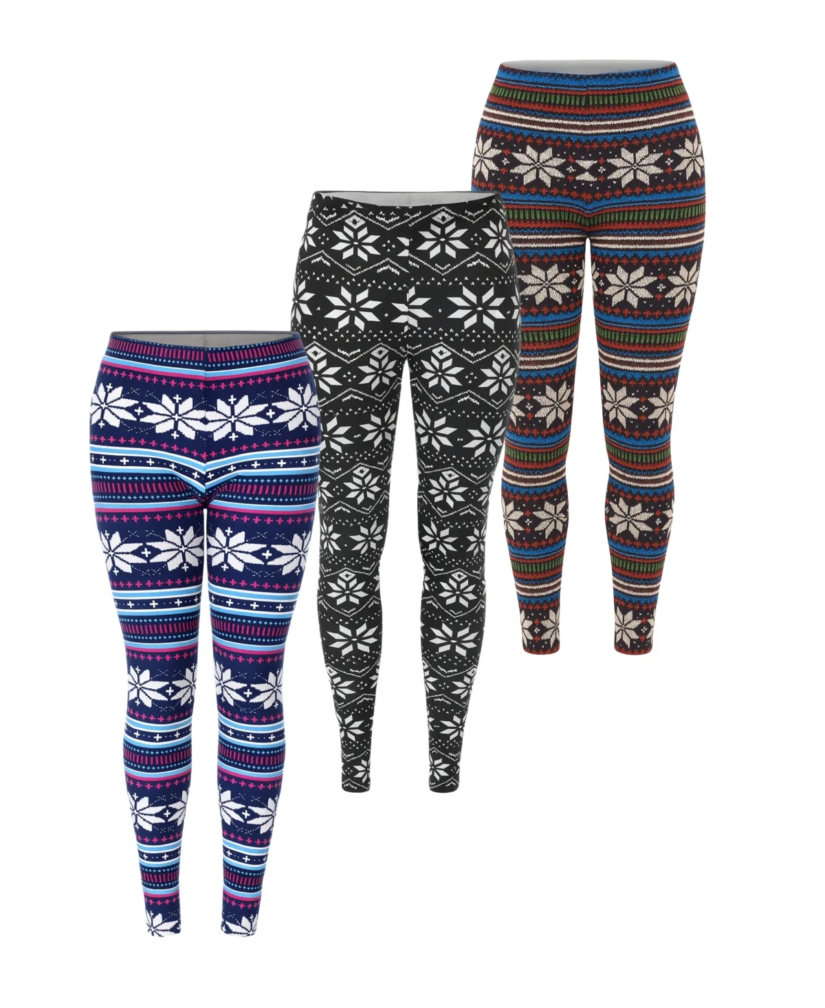 Holiday Legging Pants, 3-Pack by White Mark