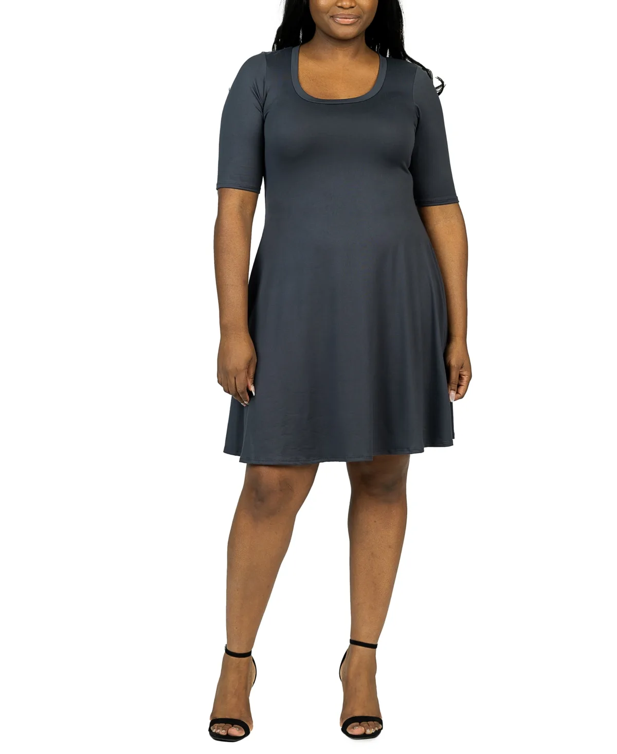Knee Length Dress by 24seven Comfort Apparel