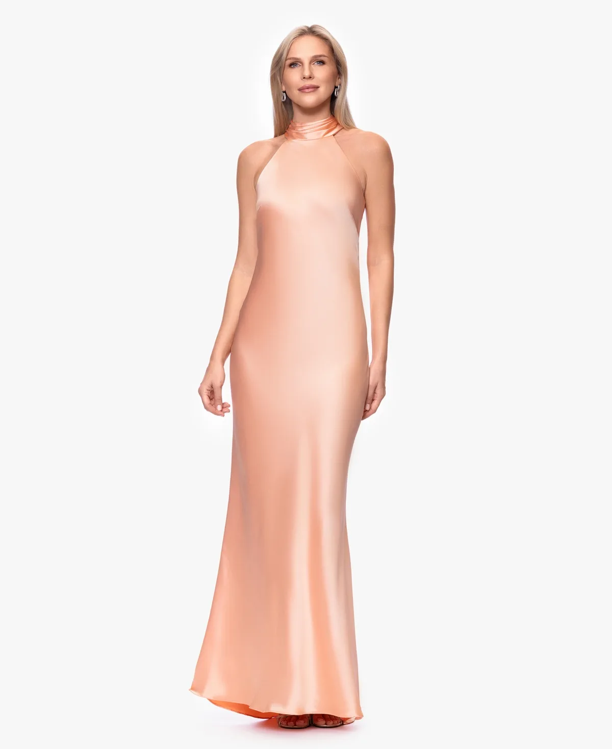 Tie Neck Long Dress by Xscape