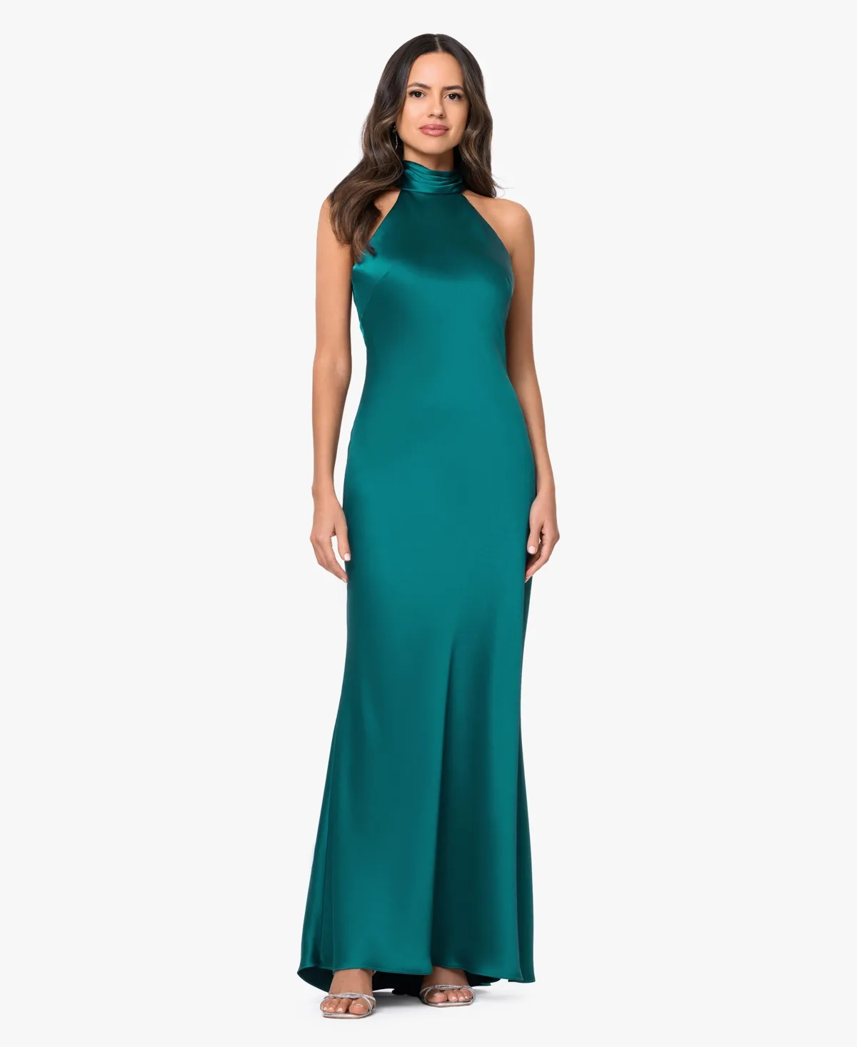 Tie Neck Long Dress