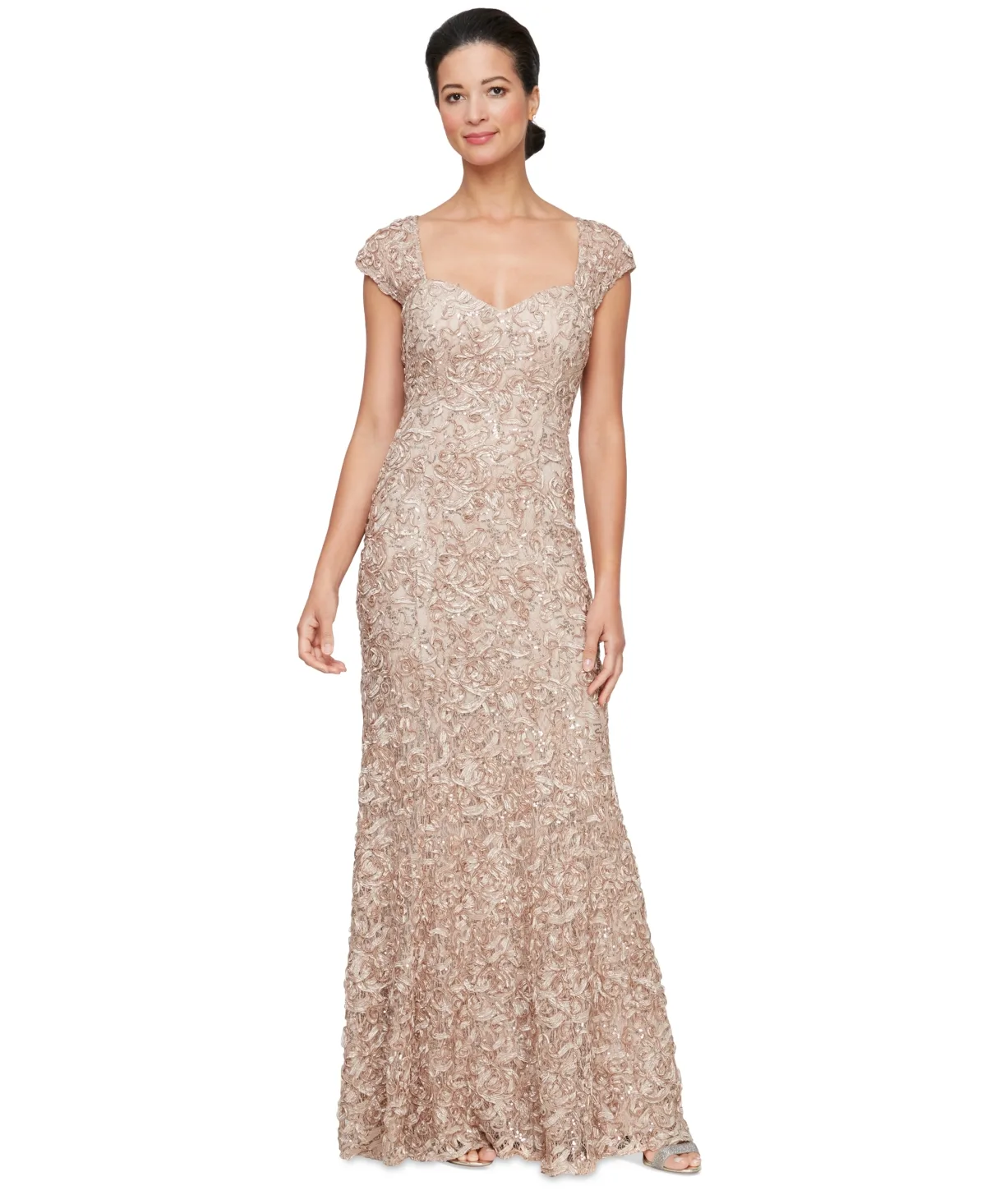 Sequined Soutache Mermaid Gown by Alex Evenings