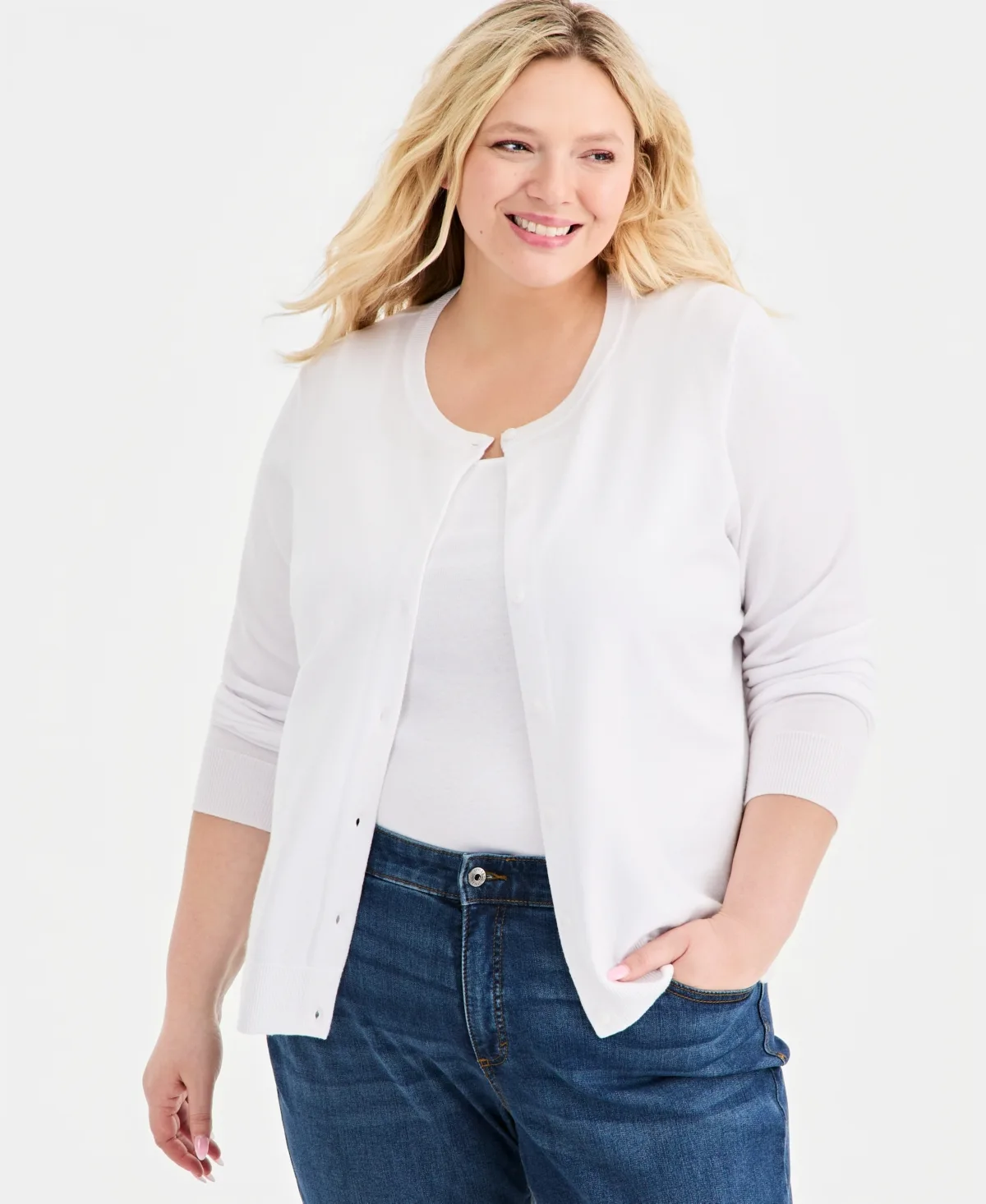 Button-Down Long-Sleeve Cardigan