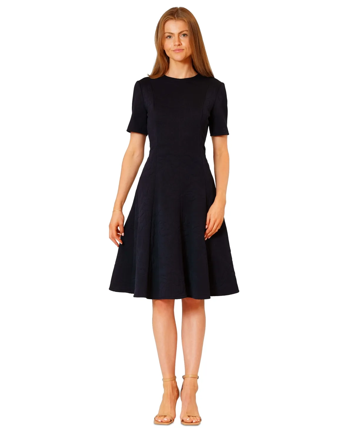 Short-Sleeve Knit Dress