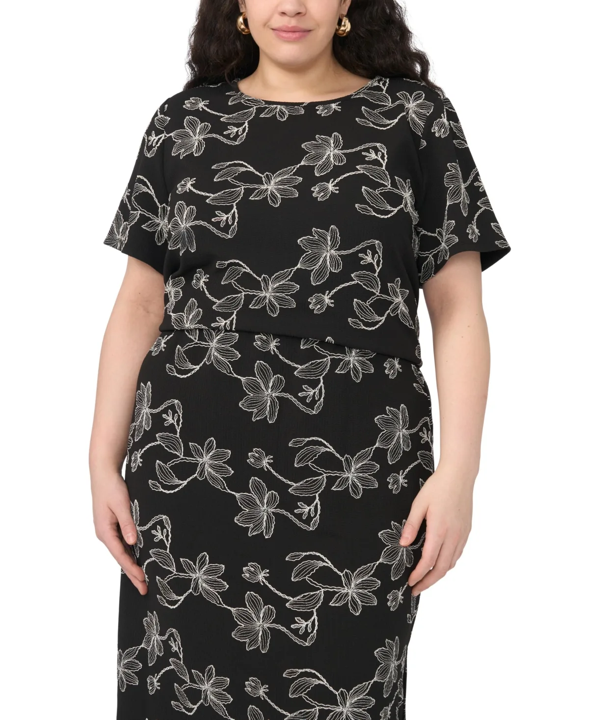 Crewneck Short-Sleeve Top by Vince Camuto