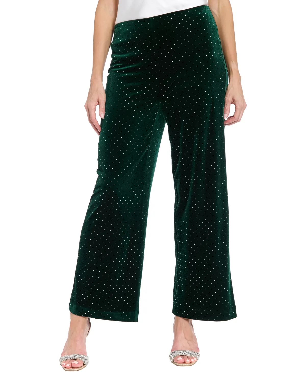 Clean Waistline Velvet Straight Leg Pants by Muse