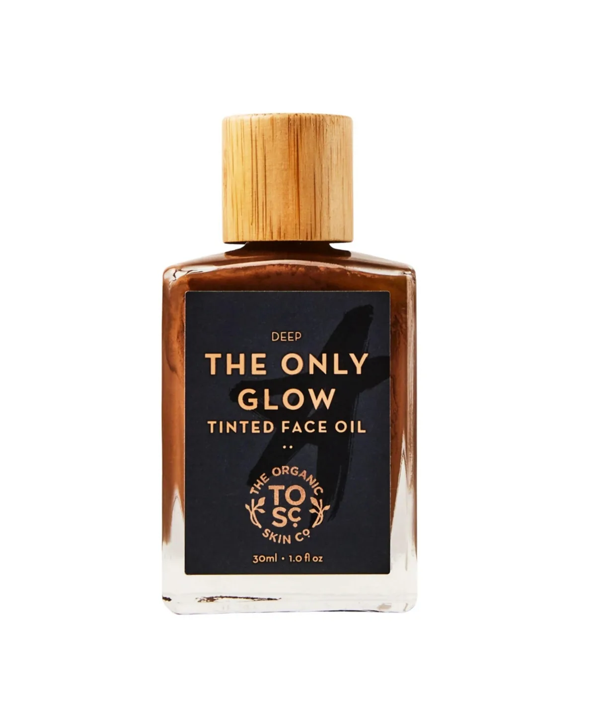 Only Glow Tinted Face Oil (deep), Organic Hydrating Tinted Moisturizer & Bronzer, 1 Fl oz