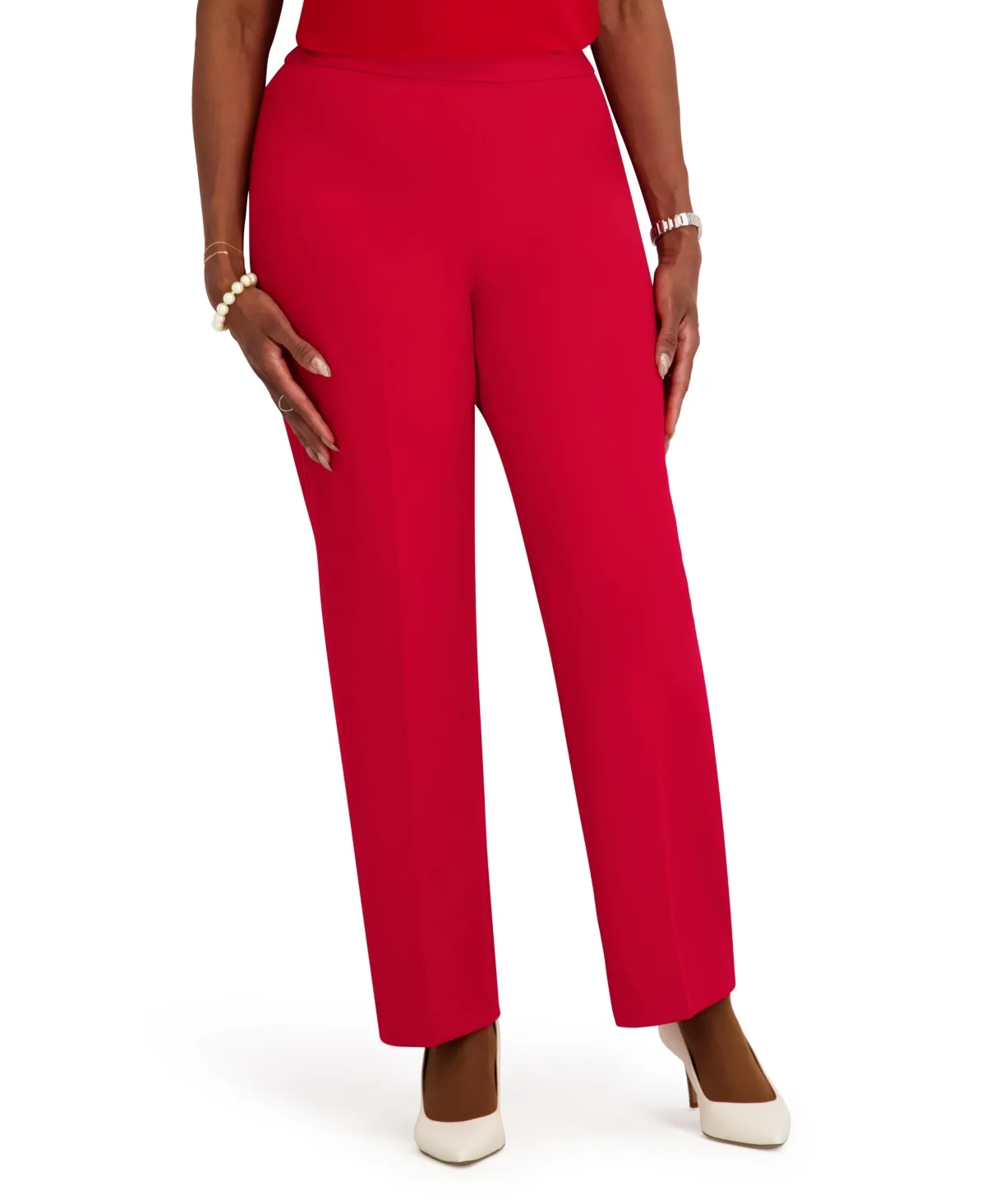 Elasticized Back Wide-Leg Pants