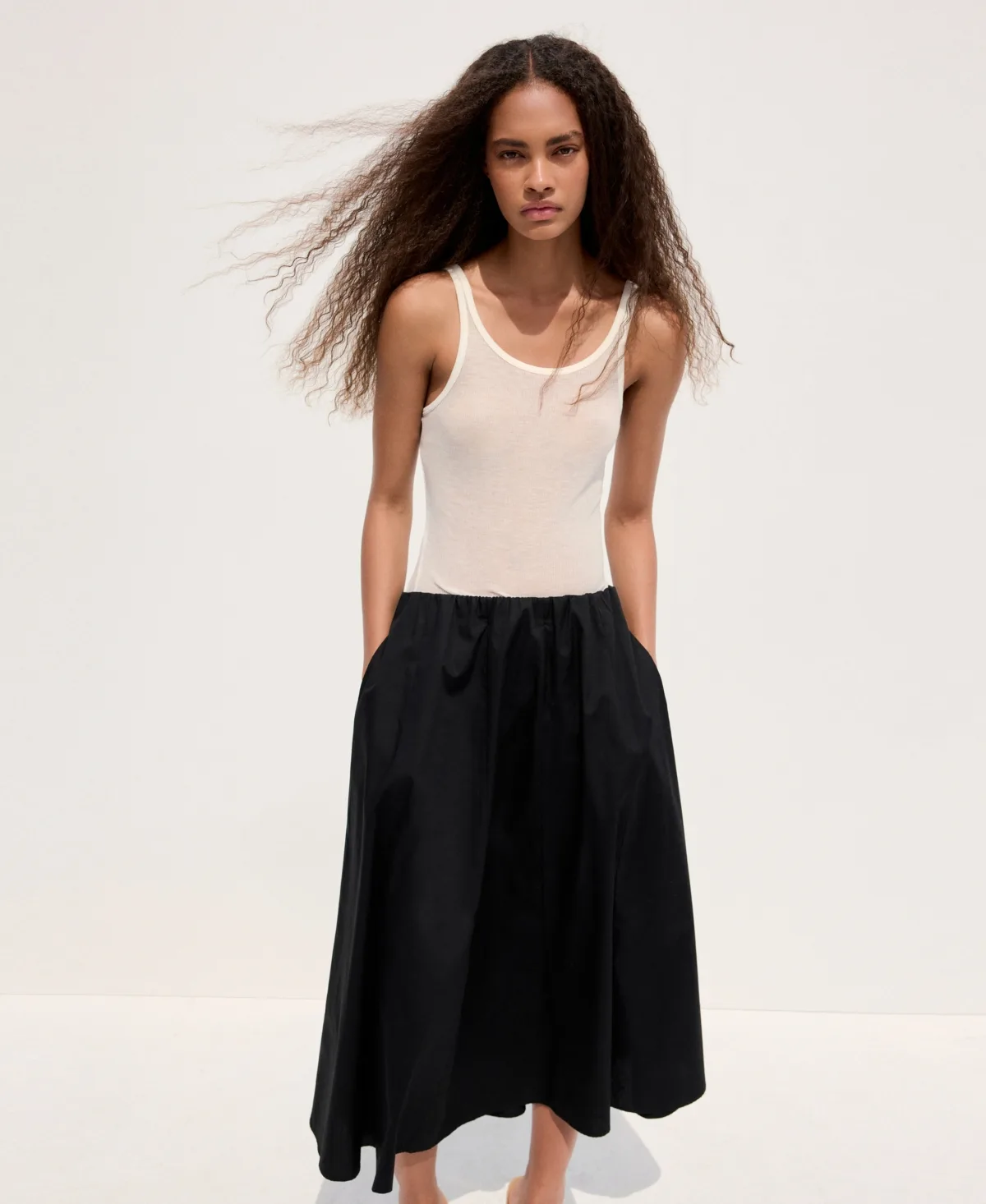 Flared Cotton Skirt by Mango