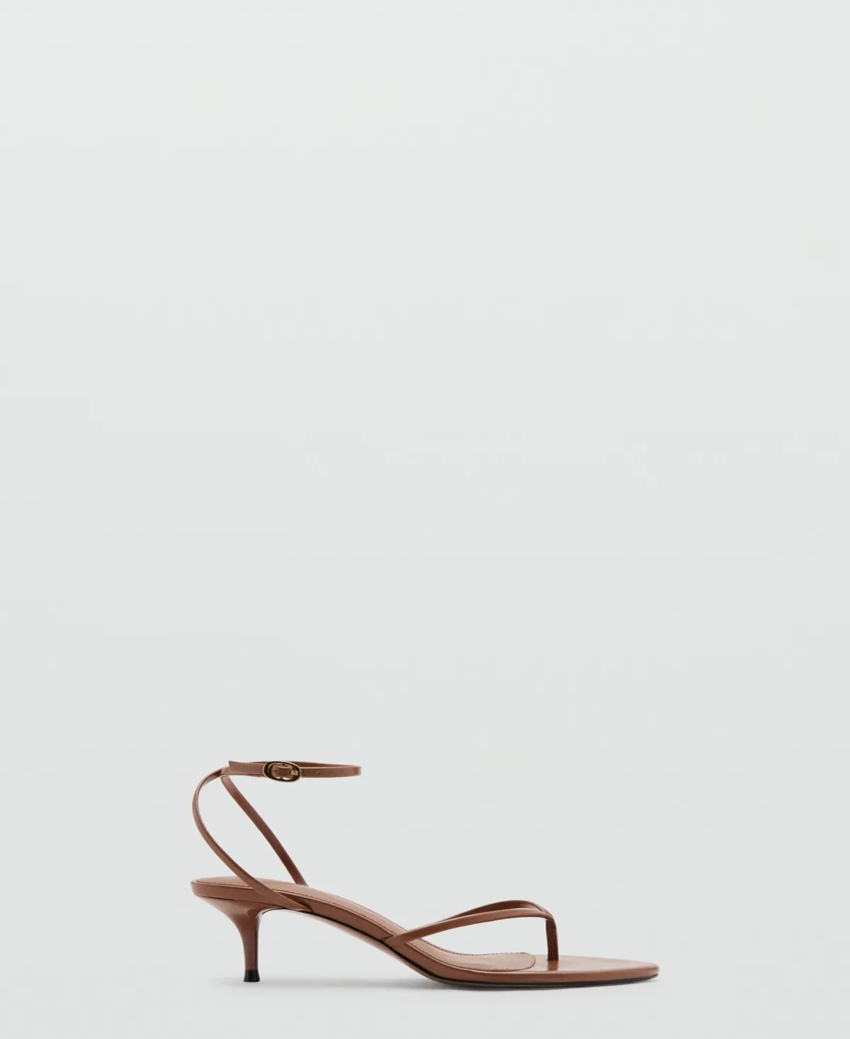 Strappy Heeled Sandals - Leather by Mango