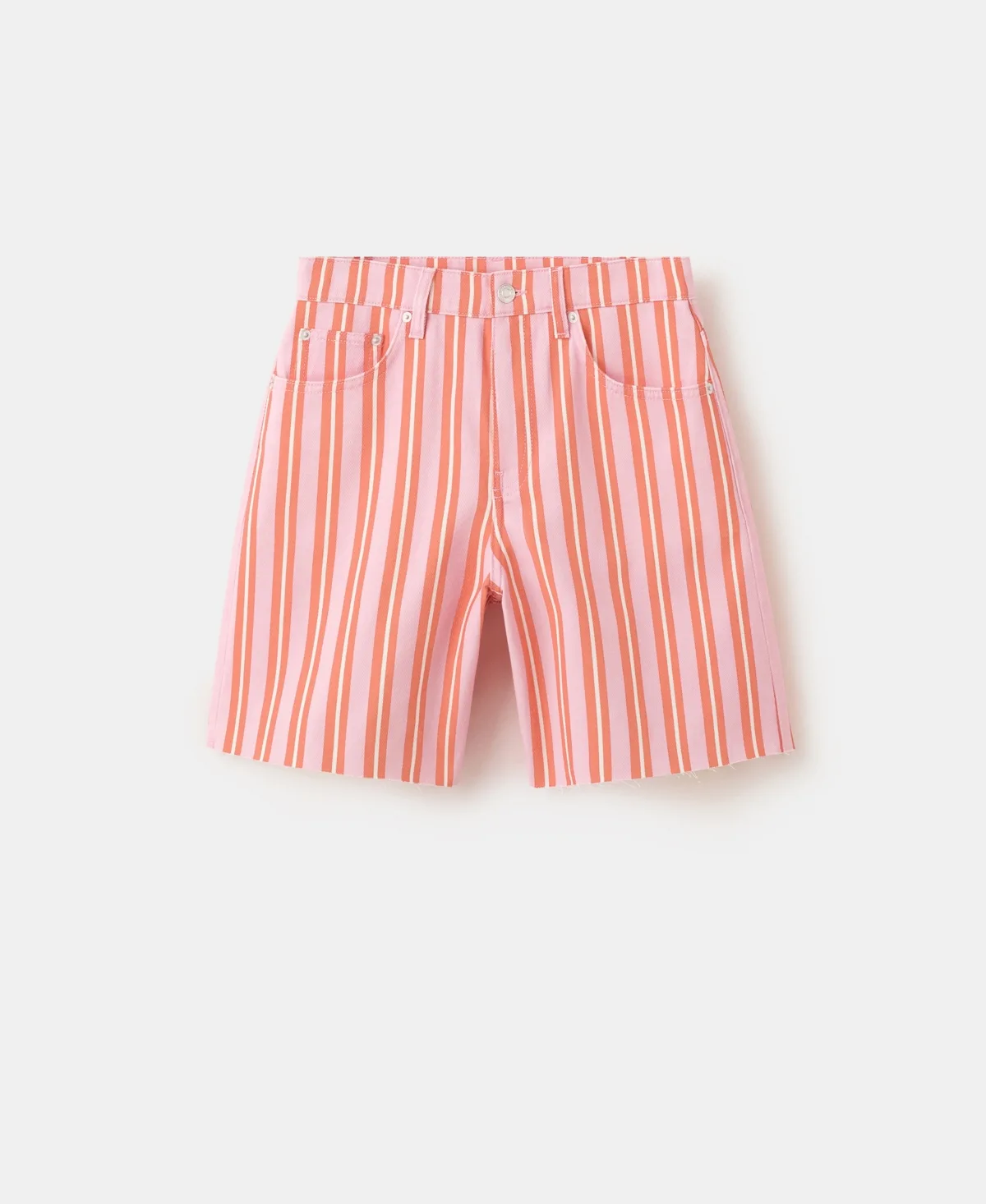 Straight-Fit Striped Bermuda Shorts by Mango