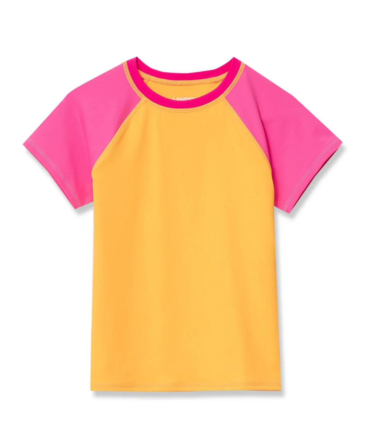 Short Sleeve Crew Neck Swim Rash Guard by Lands' End