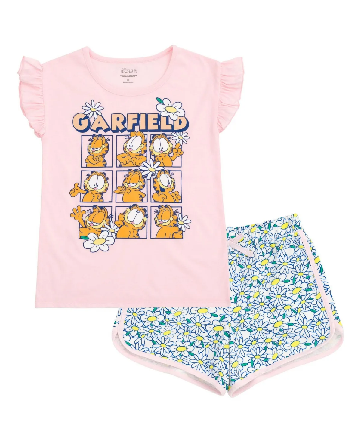 T-Shirt and French Terry Dolphin Shorts Outfit Set by Garfield