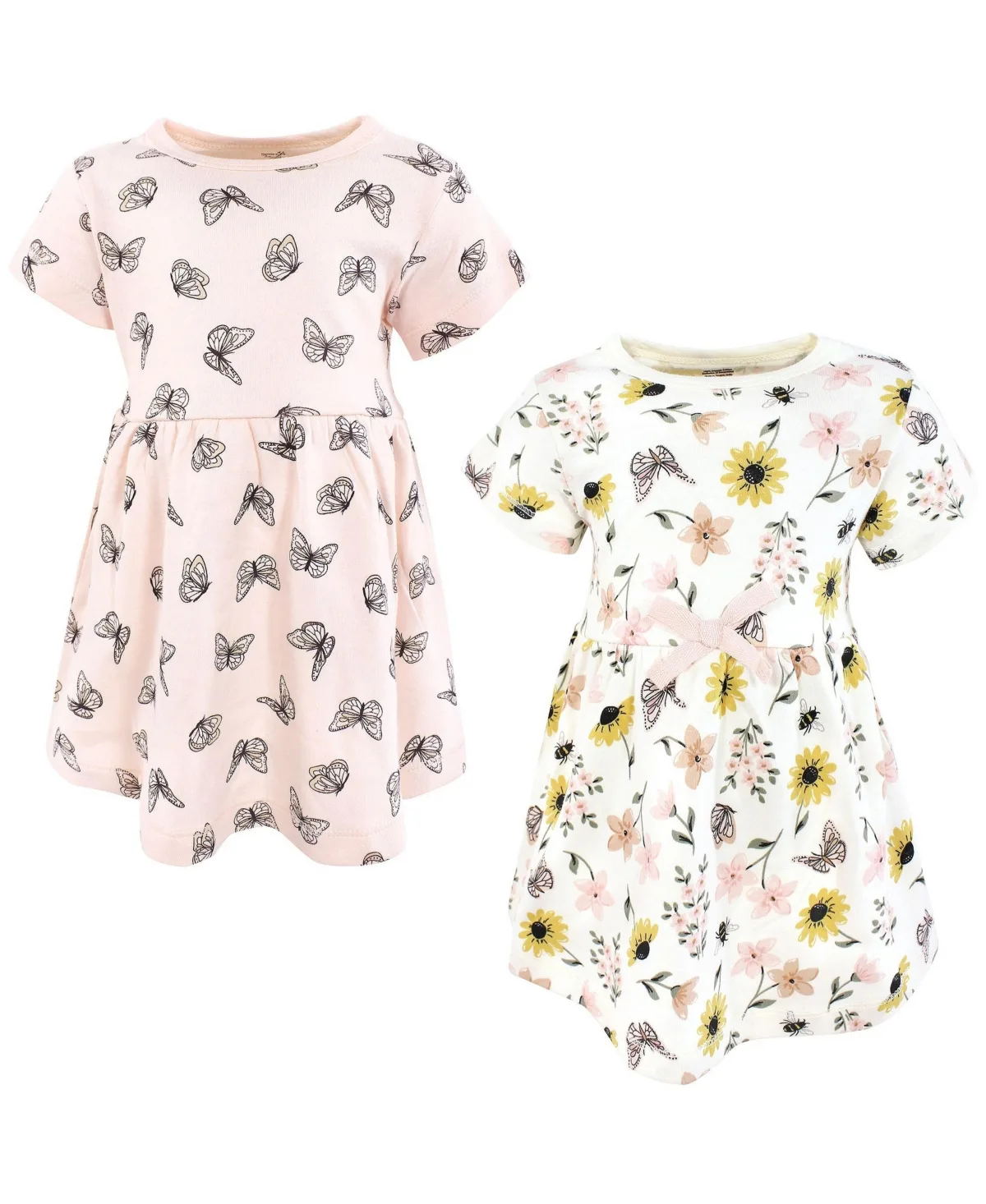 Natural Cotton Dress Duo Short and Long Sleeve Styles by Touched By Nature