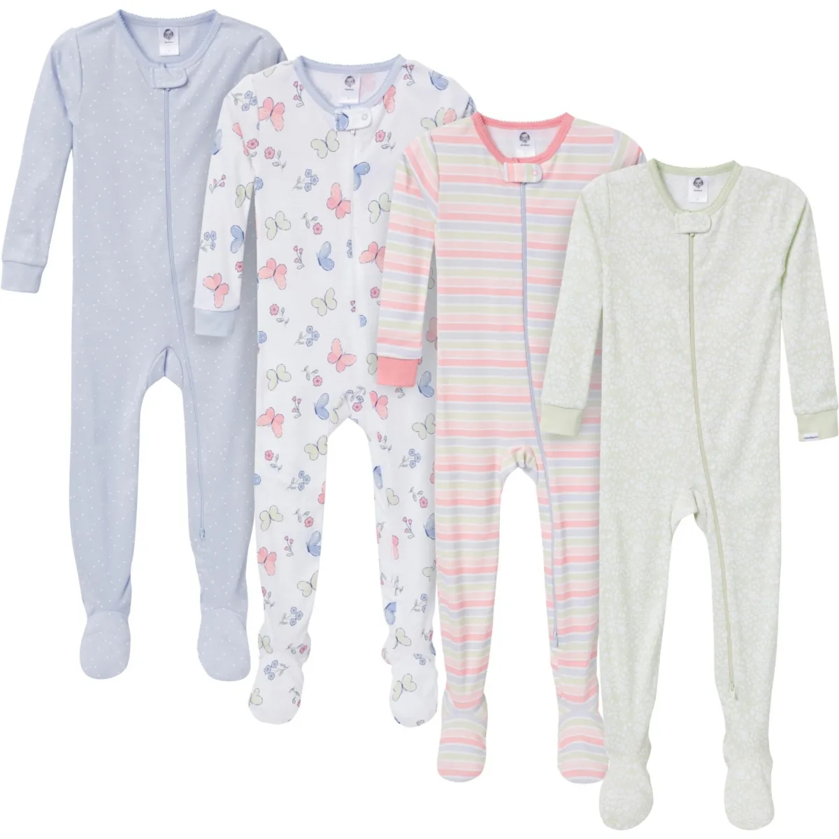 Snug Fit Footed Pajamas, 4-Pack by Gerber