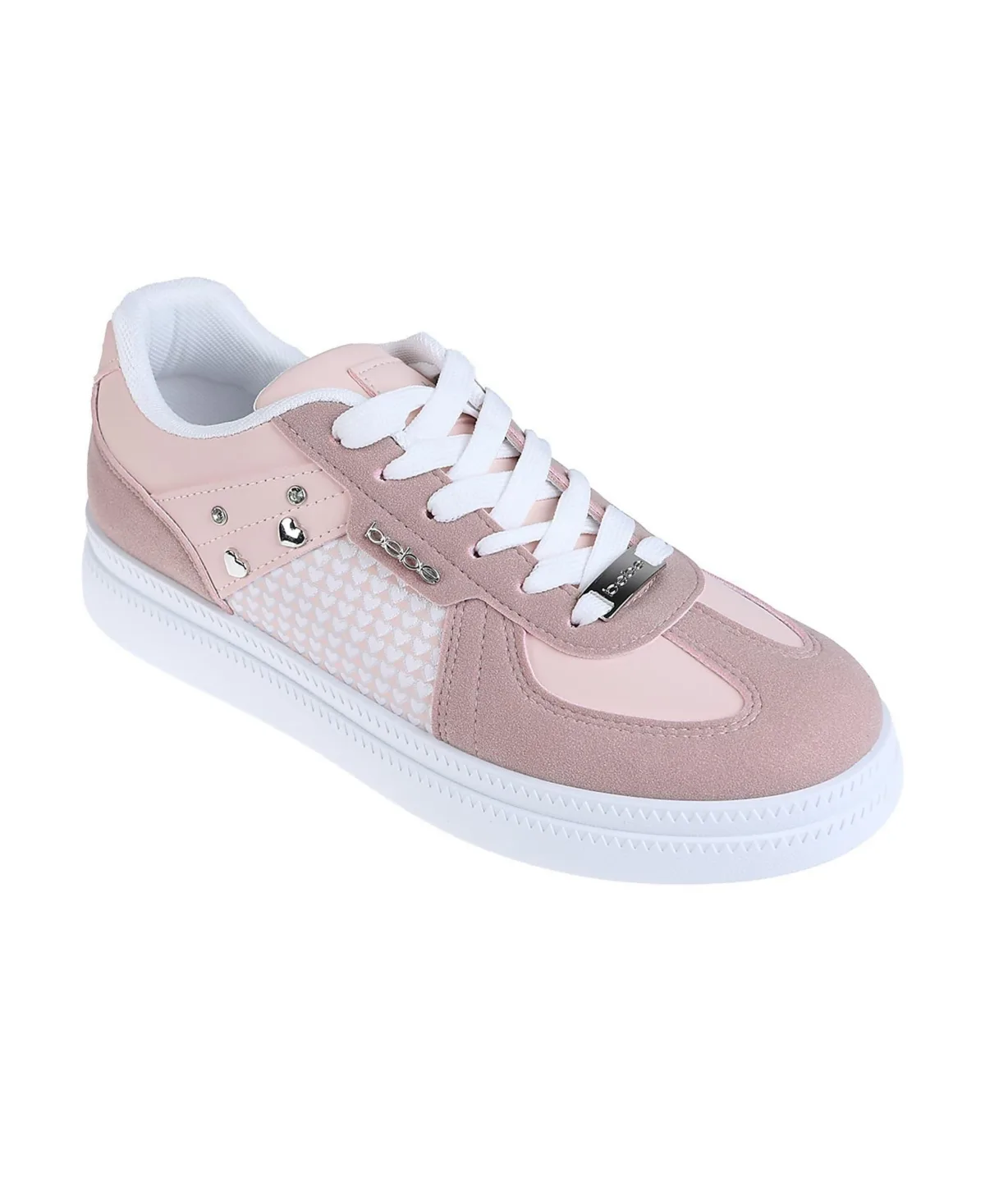 Sneaker with Bebe Hardware, Novelty Charms, Heart Print by Bebe
