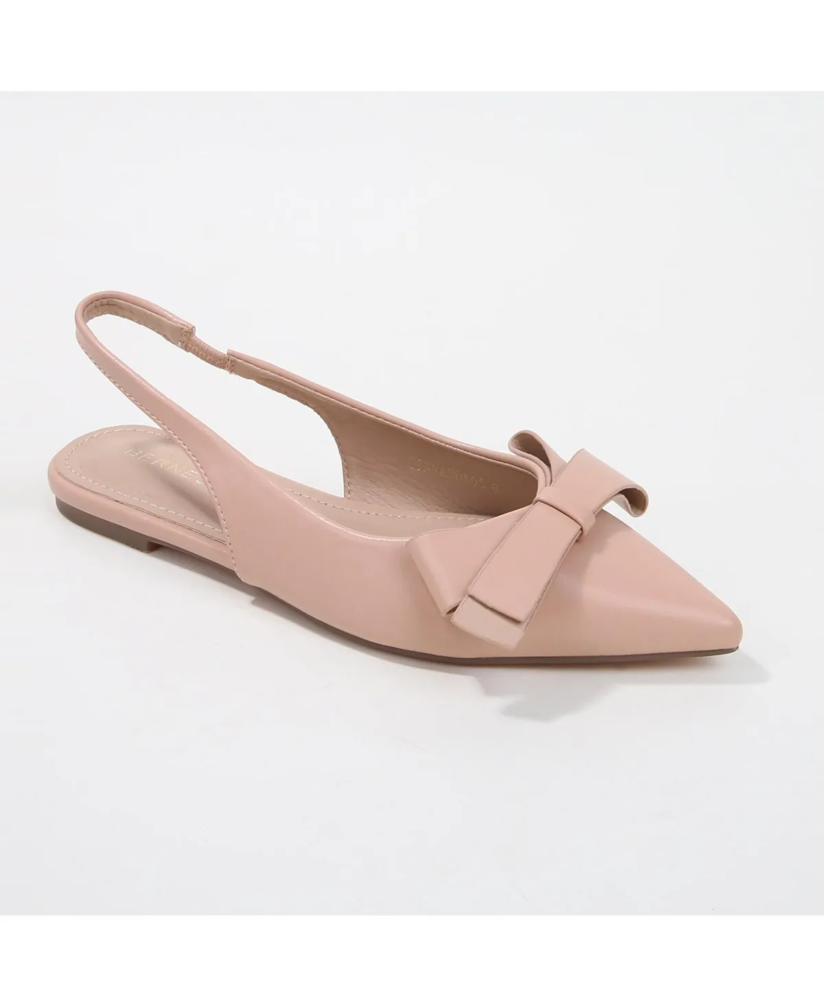 Cinnamon Slingback Flats with Asymmetrical Bow by Berness