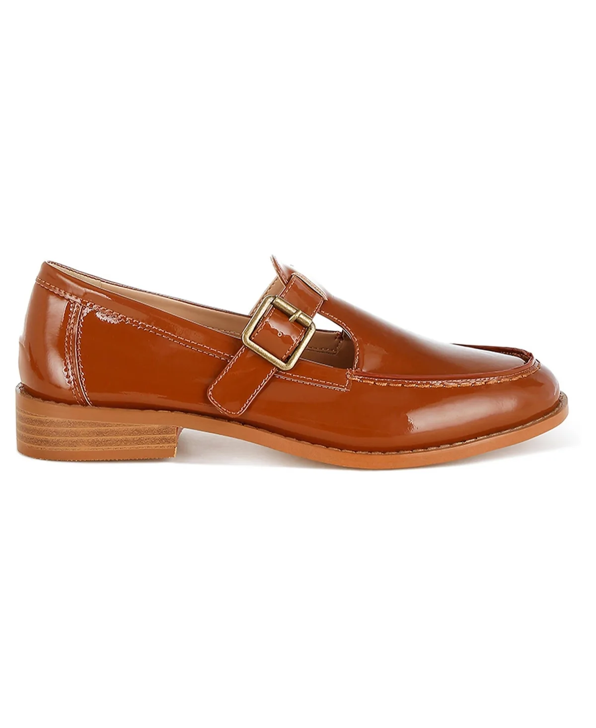 Swenson Patent Pleather Mary Jane Loafers by Rag & Co