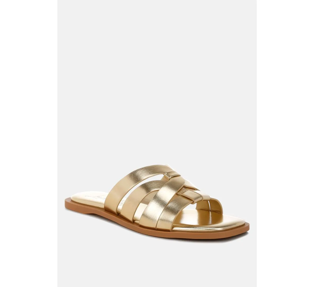 Hebal Metallic Faux Leather Slip Ons by London Rag