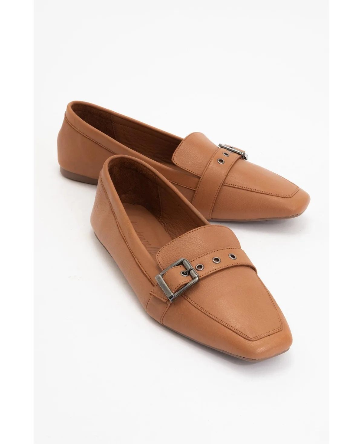 Noir Leather Flat Loafers by Forever & Always Shoes