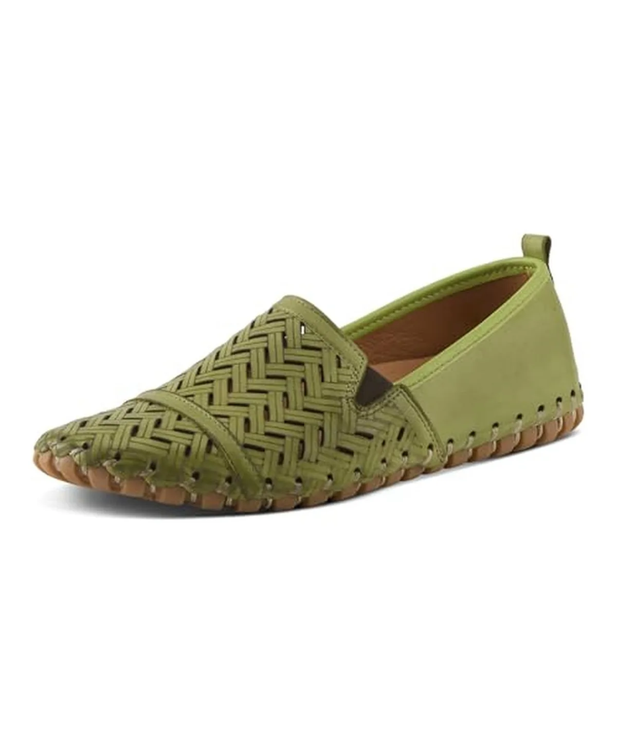 Kapri Flexible Leather Loafer with Cutout Detail and Removable Arch Support Insole