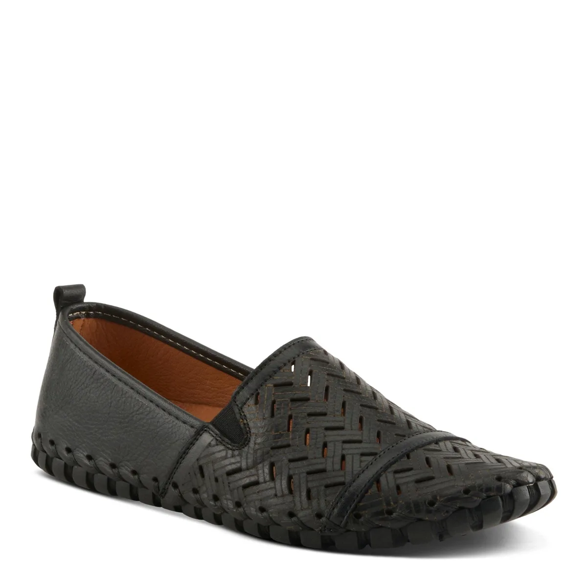 Kapri Flexible Leather Loafer with Cutout Detail and Removable Arch Support Insole