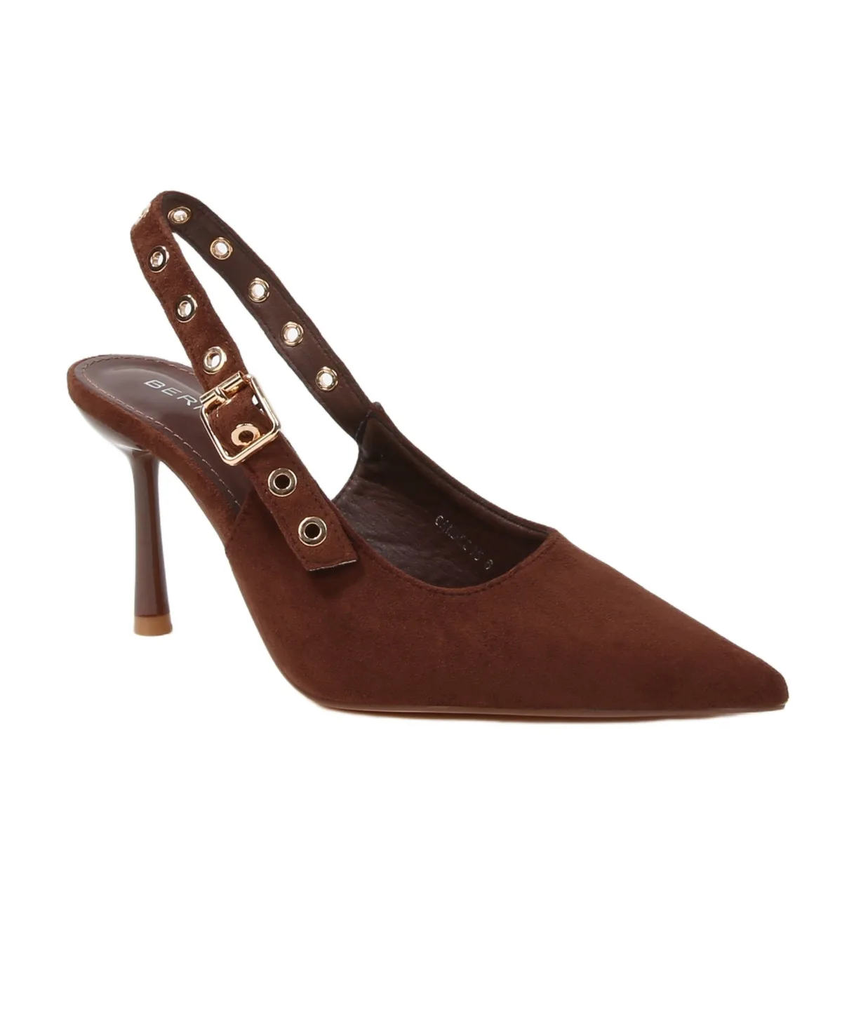 Candes Microfiber Suede Slingback Pumps