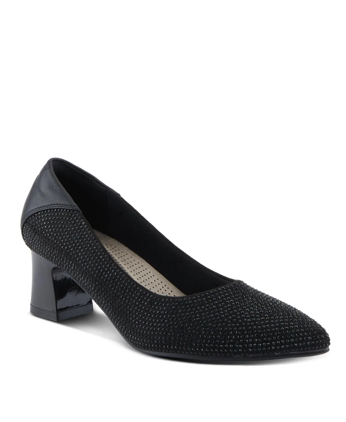 Senna Crystal-Embellished Pointed Toe Block Heel Pumps - Slip-On Dress Shoes by Patrizia