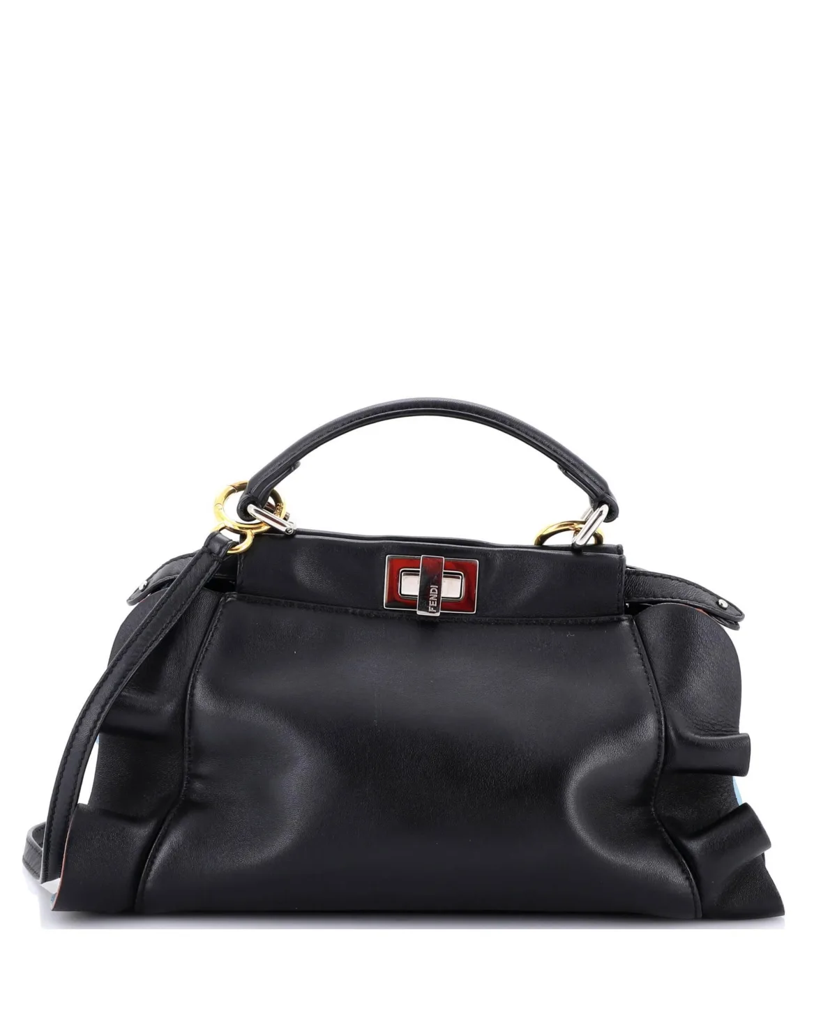 Mini Wave Peekaboo Bag Leather
