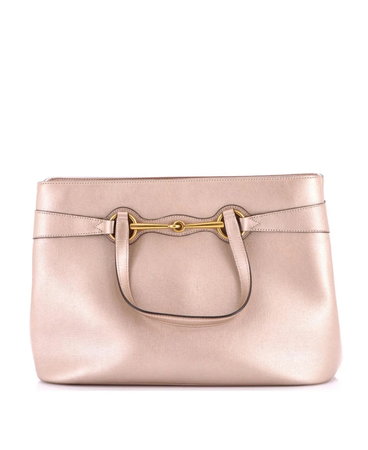 Medium Bright Bit Convertible Tote Leather by Pre-owned Gucci