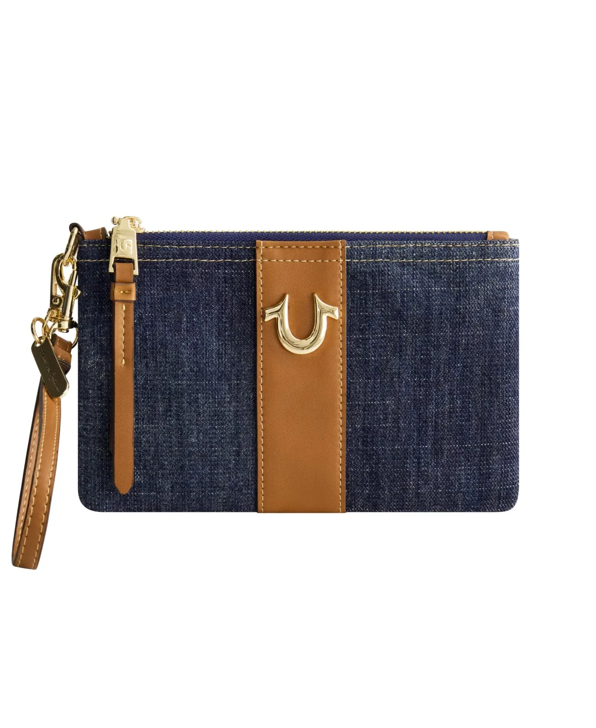 Horseshoe Denim Wristlet Pouch by True Religion