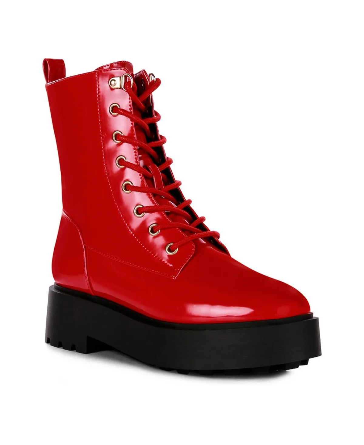 Molsh Faux Leather Ankle Biker Boots by London Rag