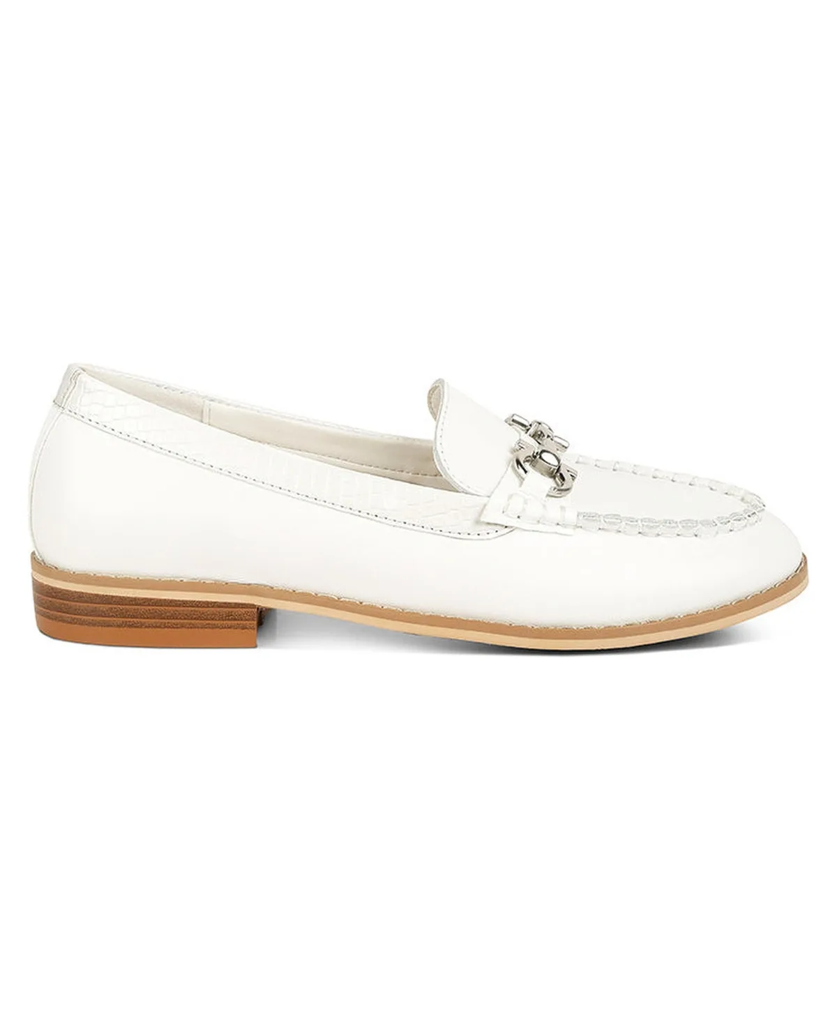 Holda Horsebit Embellished Loafers with Stitch Detail by Rag & Co